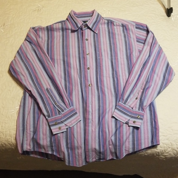 Van Heusen Multicolored 80's Looking Dress Shirt - Picture 2 of 6